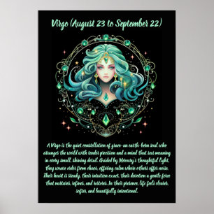 Affiche du zodiaque Vierge mystique