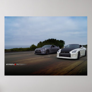 Affiche "Dual" 2 Nissan R35 sur PCH