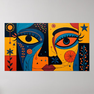 Affiche Dualité en fleurs : une symphonie de vision et de