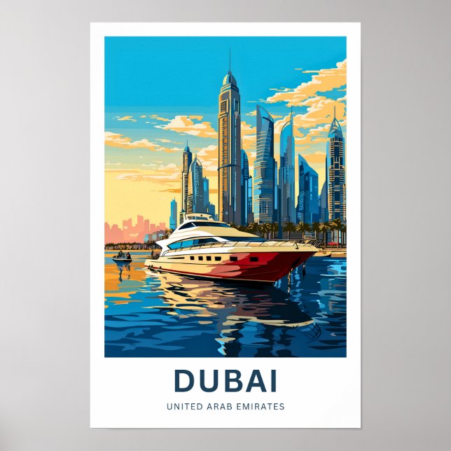 Affiche Dubaï Émirats arabes unis Imprimer (Devant)