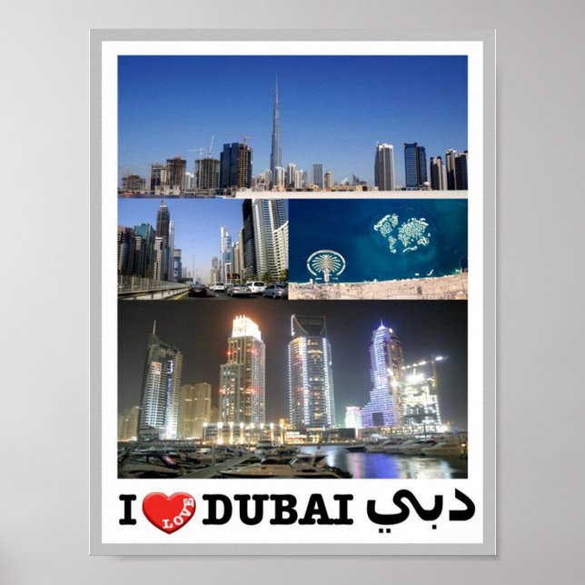 Affiche Dubaï - I Love - (Devant)