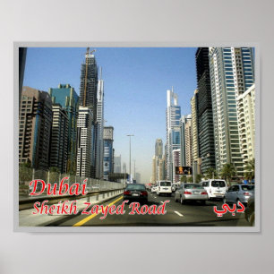 Affiche Dubaï - Sheikh Zayed Road -