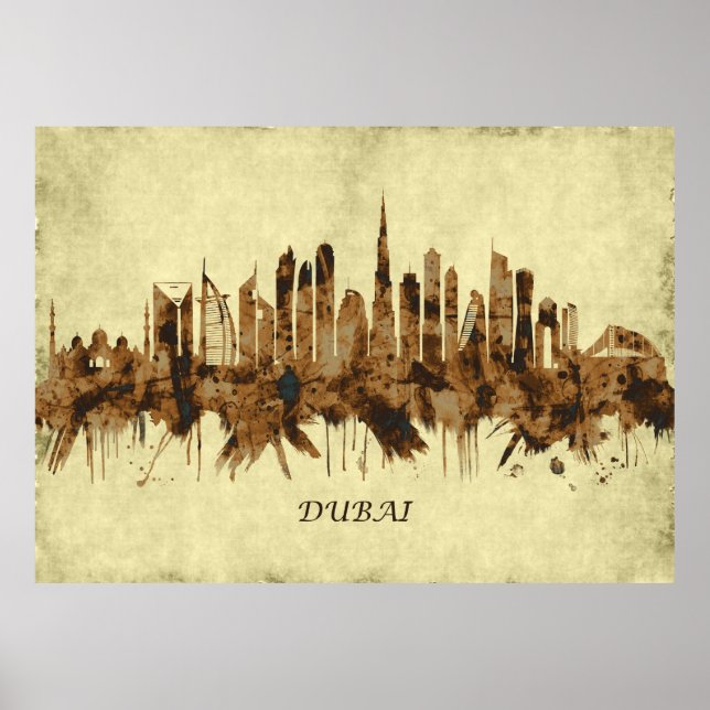 Affiche Dubai United Arab Emirates Cityscape (Devant)