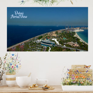 Affiche Dubaï's Greenery Desert Sea Aerial Bird's Eye View