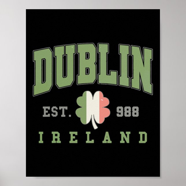 Affiche Dublin Ireland College University St. Patricks Day (Devant)