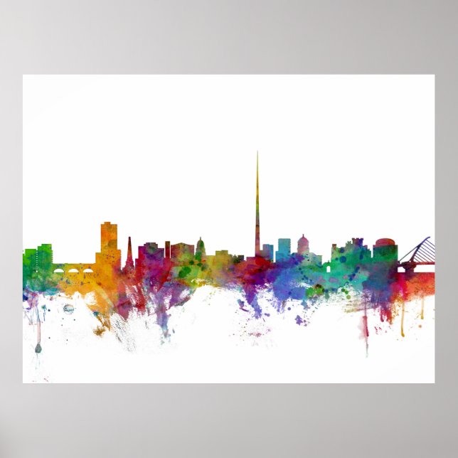 Affiche Dublin Ireland Skyline (Devant)