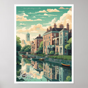 Affiche Dublin Irlande Art Travel Place, illustration