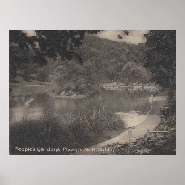 Affiche Dublin, Irlande, Phoenix Park, Vintage (Devant)