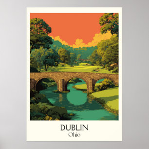 Affiche Dublin Ohio Bridge Park Moderne Suburban Living Ar