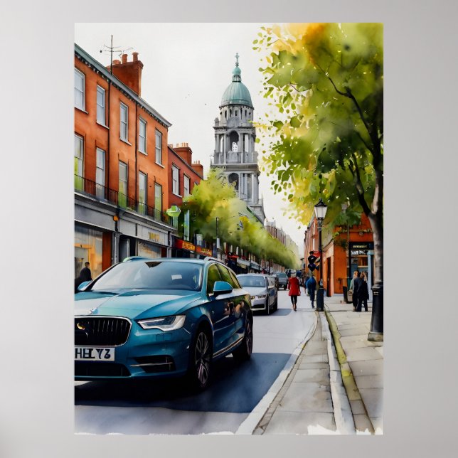 Affiche Dublin watercolor (Devant)