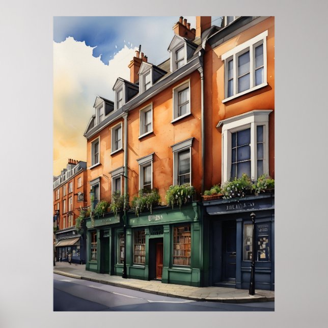 Affiche Dublin watercolor (Devant)