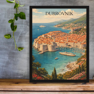 Affiche Dubrovnik, Croatie – Perle de l'Adriatique Voyage