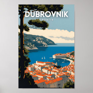 Affiche Dubrovnik Croatie Voyage