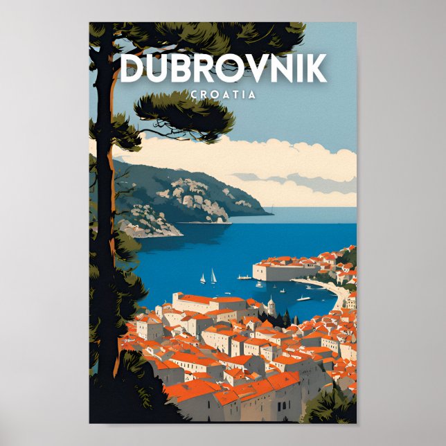 Affiche Dubrovnik Croatie Voyage (Devant)