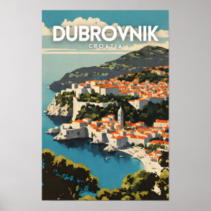 Affiche Dubrovnik Nostalgic Travel Art