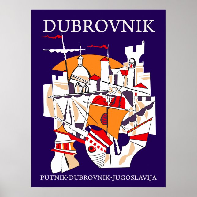 Affiche Dubrovnik, Yougoslavie (Devant)