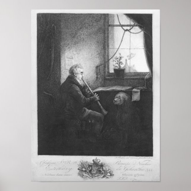Affiche Duc Esterhazy Jouer le Clarinet, 1809 (Devant)