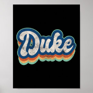 Affiche Duc prénom garçon style vintage 70s 80s personnel