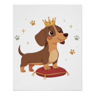 Affiche Duc Teckel Chien Sosisse Mignon Amateur