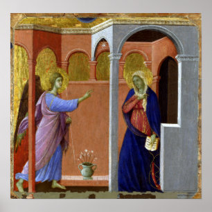 Affiche Duccio di Buoninsegna L'Annonciation