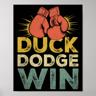 Affiche Duck Dodge Win Boxer Sports Force Gymnase Athlète