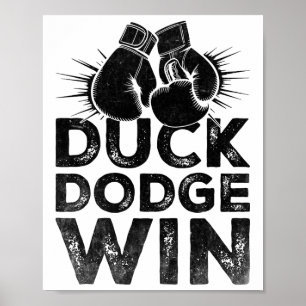 Affiche Duck Dodge Win Boxer Sports Force Gymnase Athlète