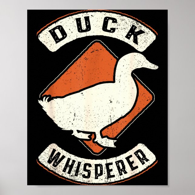 Affiche Duck Whisperer Vintage Clic Retro Animal Love  (Devant)