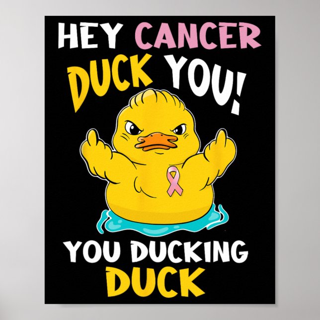 Affiche Duckie - Guerrier du cancer du sein (Devant)