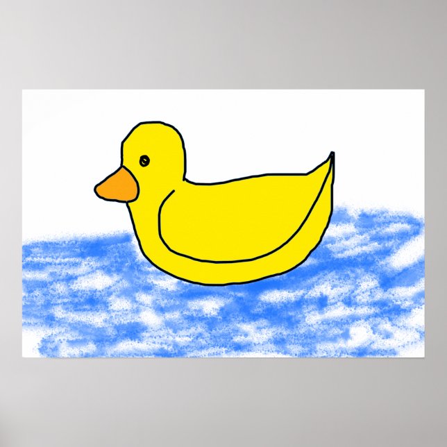 Affiche Ducky Cartoon Jaune (Devant)