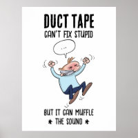 Duct Tape Can't Fix Correction Stupid Funny Cartoo
