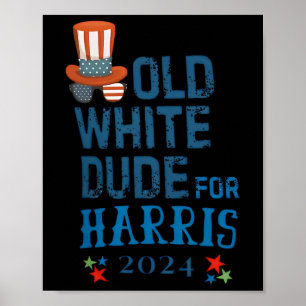 Affiche Dude Blanc Pour Le Président Kamala-harris 2024