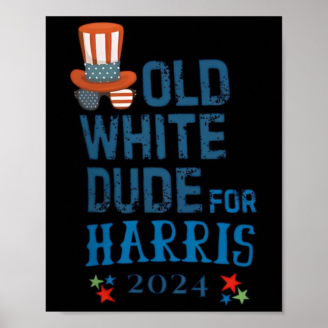 Affiche Dude Blanc Pour Le Président Kamala-harris 2024 (Devant)