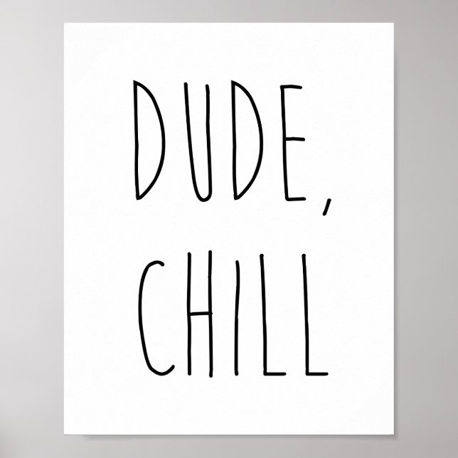 Affiche Dude Chill Funny White Elephant Livre Bibliothèque (Devant)