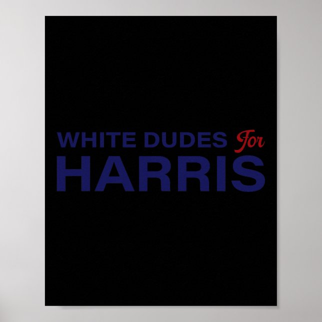 Affiche Dudes For Harris Vote Pour Le Président Kamala Ha  (Devant)