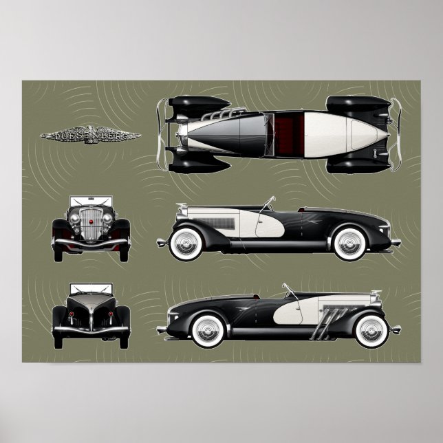 Affiche Duesenberg speedster (Devant)