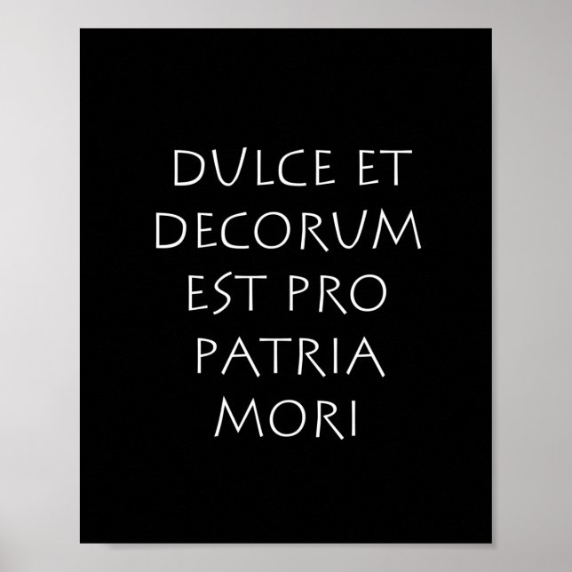 Affiche Dulce et decorum est pro patria mori (Devant)