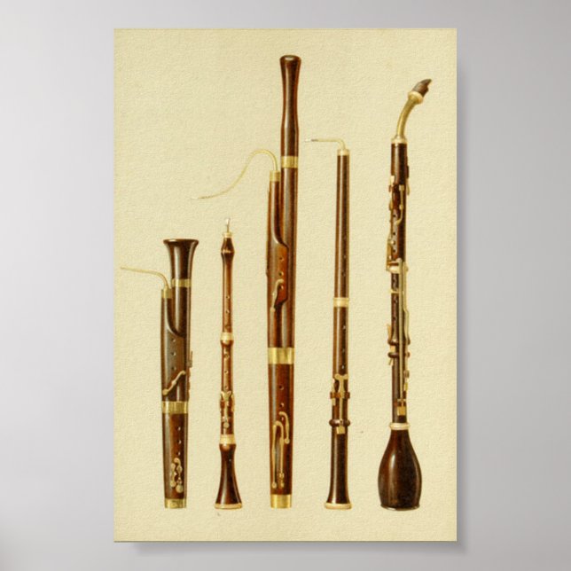 Affiche Dulcian, Oboe, Basson, Oboe baronite (Devant)