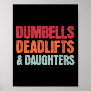 Affiche Dumbbells Filles, Drôle Fête des pères G
