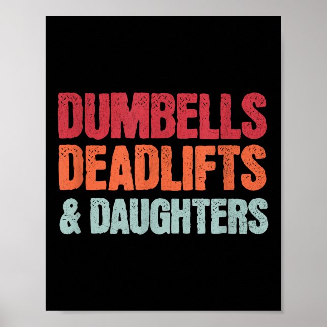 Affiche Dumbbells Filles, Drôle Fête des pères G (Devant)