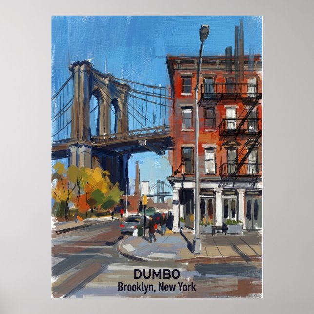 Affiche DUMBO Brooklyn New York — Pont Iconique (Devant)