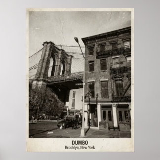 Affiche DUMBO Brooklyn New York — Pont Iconique