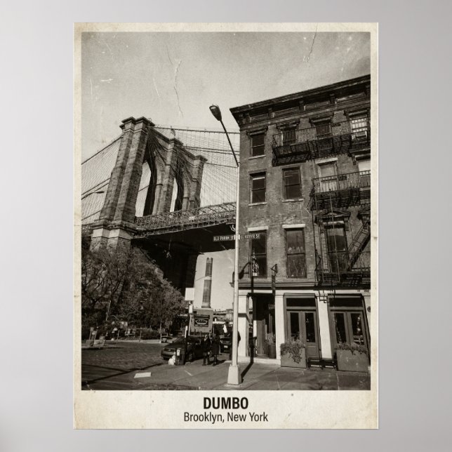 Affiche DUMBO Brooklyn New York — Pont Iconique (Devant)