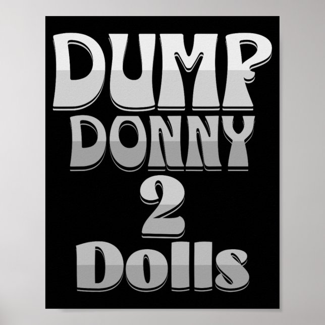 Affiche Dump Donny 2 poupées deux poupées Trump Tarifs Hum (Devant)