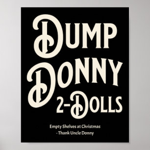 Affiche Dump Donny 2 poupées deux poupées Trump Tarifs Hum