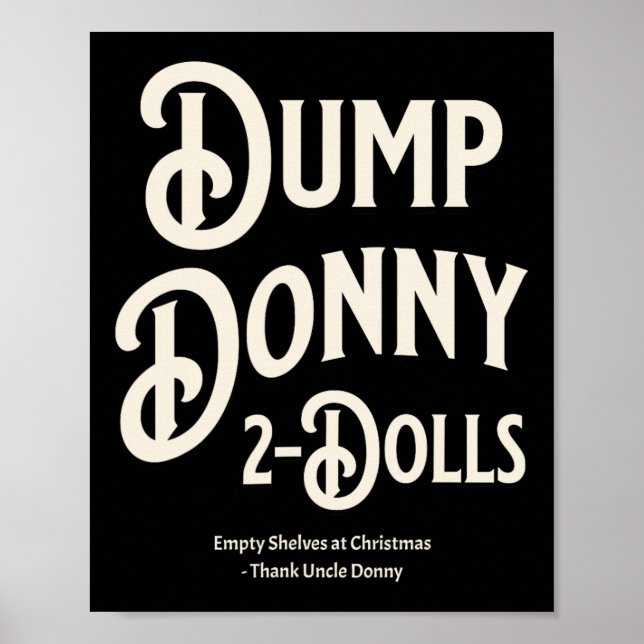 Affiche Dump Donny 2 poupées deux poupées Trump Tarifs Hum (Devant)