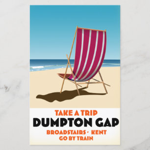 Affiche Dumpton Gap Broadstairs Kent bord de mer