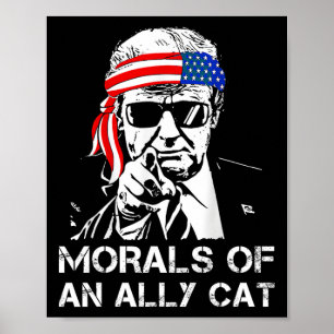 Affiche D'Un Chat Allié Drôle Trump 2024 Président Trump