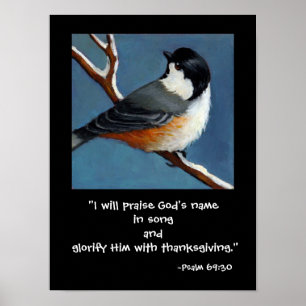 AFFICHE D'UN DIEU DE CHICKADEE/PRAISE