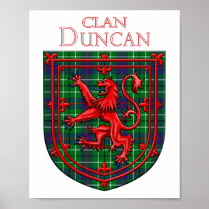 Affiche Duncan Tartan Scottish Plaid Lion Rampant