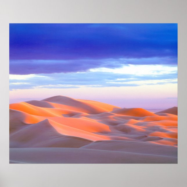 Affiche Dunes de sable de Glamis au coucher du soleil (Devant)